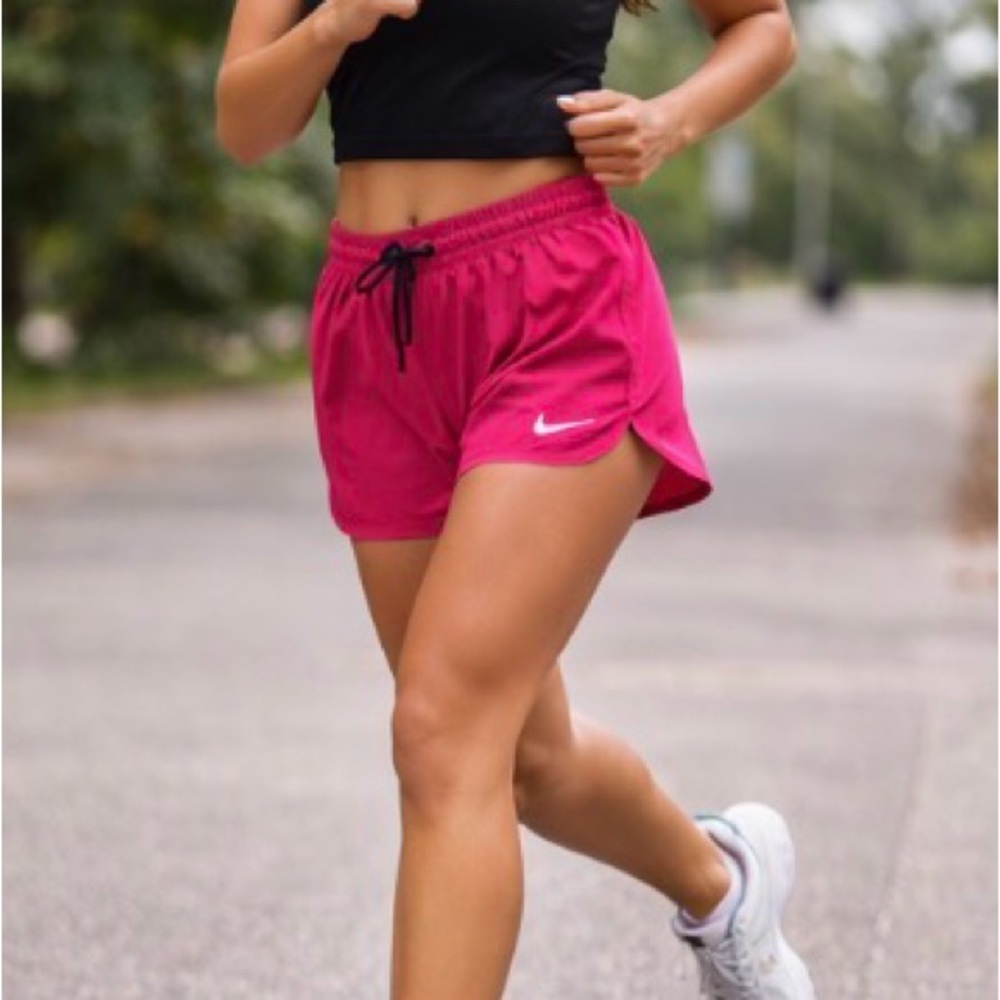 Nike Women's Magenta Running Shorts with Drawstring medium